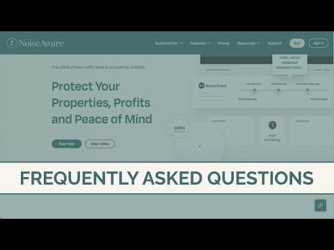 Vacation Rental Formula: Virtual Vendor Showcase - NoiseAware FAQ