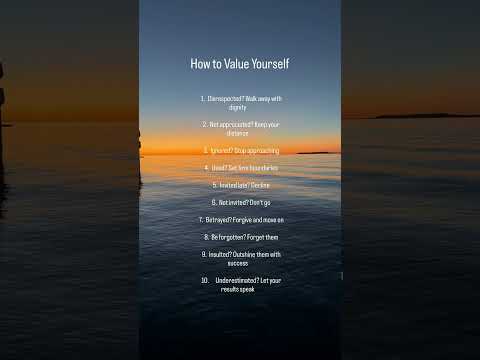 How to value yourself in life and business