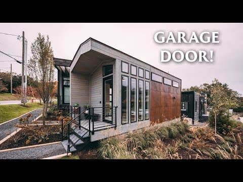 Urban Tiny House w/ Garage Door & Secret Bed!  // Ironwood Grove Tiny House Hotel!