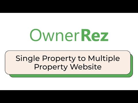 Single Property to Multiple Property Website