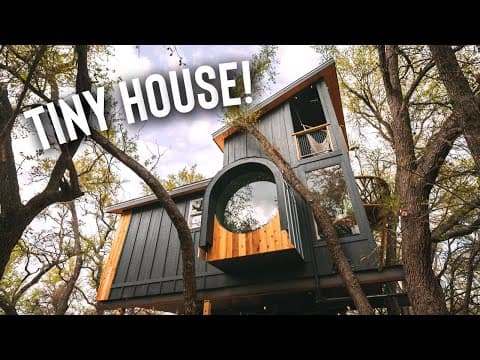 Tiny House W/ Rooftop Bath! | The Leaf Treehouse Airbnb Tour!