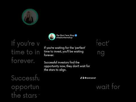 Successful investors find the opportunity now, they don’t wait for everything to fall into place.