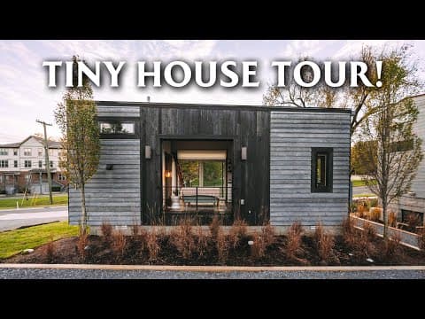 Open Air Design Urban Tiny House w/ Garage Door! // Ironwood Grove Tiny House Hotel!