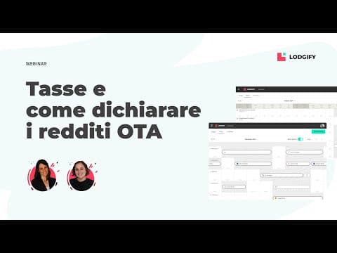 Webinar Lodgify: Tasse e come dichiarare i redditi provenienti dalle OTA