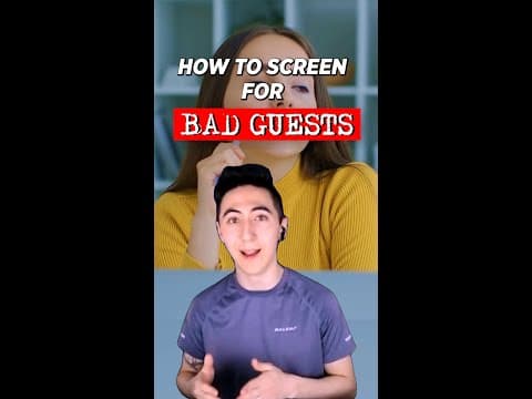 How to Screen Bad Guests on Airbnb #shorts #airbnb