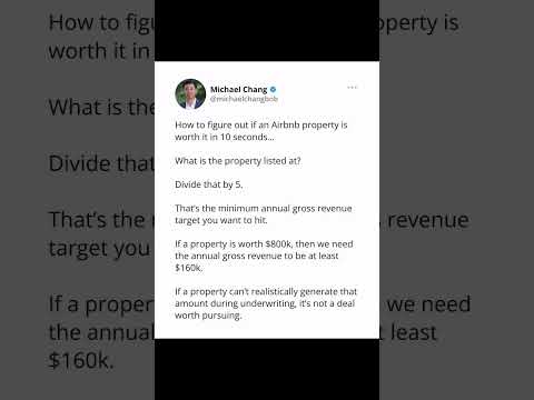 How to Know if an Airbnb Property is Worth It in 10 Seconds… 1️⃣ Look at the listing price