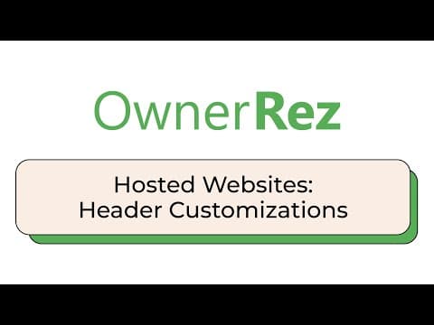 Hosted Websites - Header Customizations
