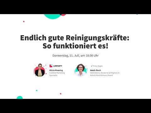 Endlich gute Reinigungskräfte - Lodgify Webinar mit Fewo Angels