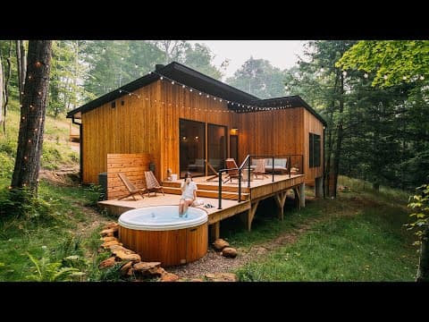 One Of A Kind Cabin w/Waterfall Full Tour!