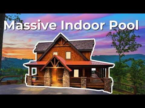 Inside a custom built Airbnb cabin in The Smoky Mountains loaded with amenities!