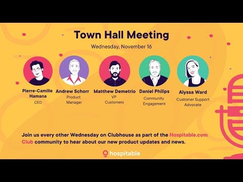 Hospitable Town Hall Meeting, November 16th, 2022