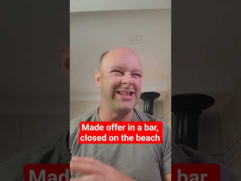 Made an offer on an STR in a bar, closed on the beach!