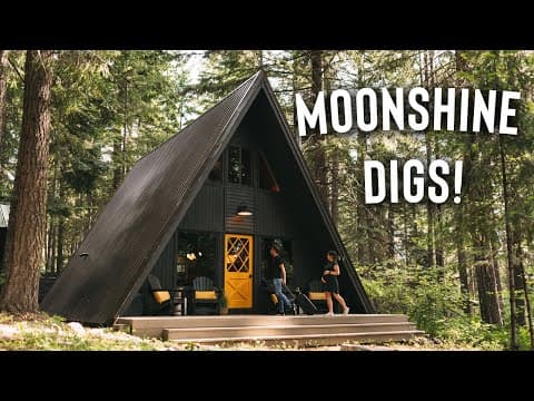 *NEW* Moonshine Digs A-frame Cabin! | Washington Airbnb Tour!