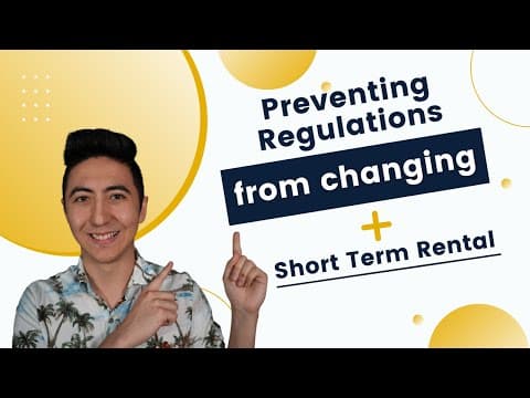 How to Prevent Short Term Rental Regulations from Changing