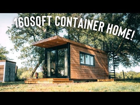 160sqft Shipping Container Home w/rooftop patio | Full Airbnb Tiny House Tour!