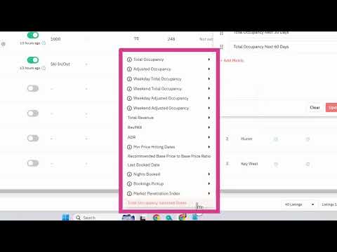 How to manage metrics on the Pricing Dashboard?