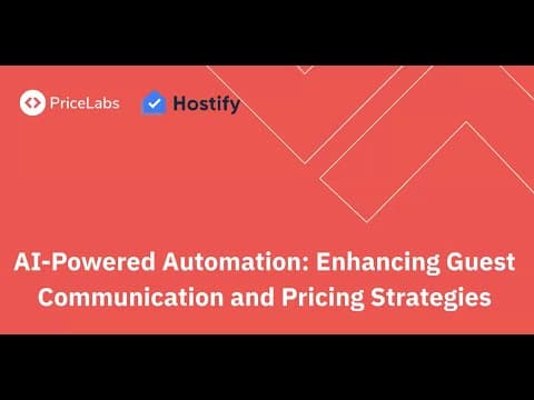 AI-Powered Automation: Enhancing Guest Communication & Pricing Strategies ft Hostify(@user-cc3rj1qm5z)
