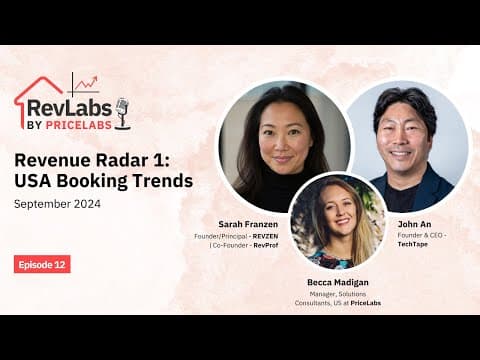 Revenue Radar 1: USA Booking Trends and Market Insights ft. Sarah Franzen & John An