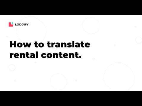 RENTAL SETUP - How to translate rental content